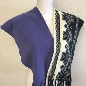 ❤️ 4/$20 Fleece scarf lot purple & gray/black/whi…